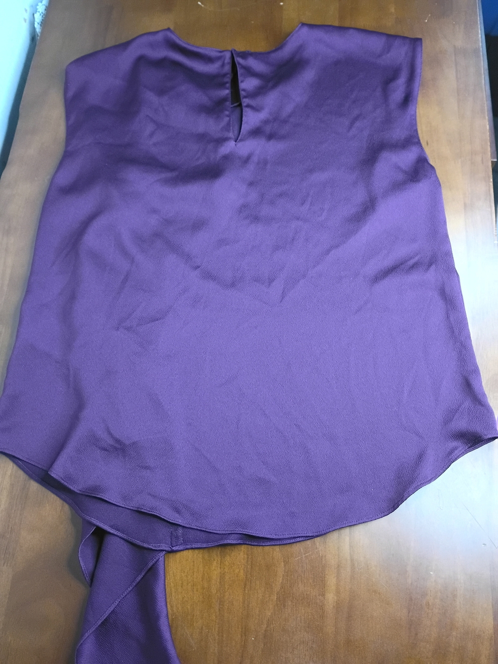 DKNY Deep Purple Sleeveless Blouse